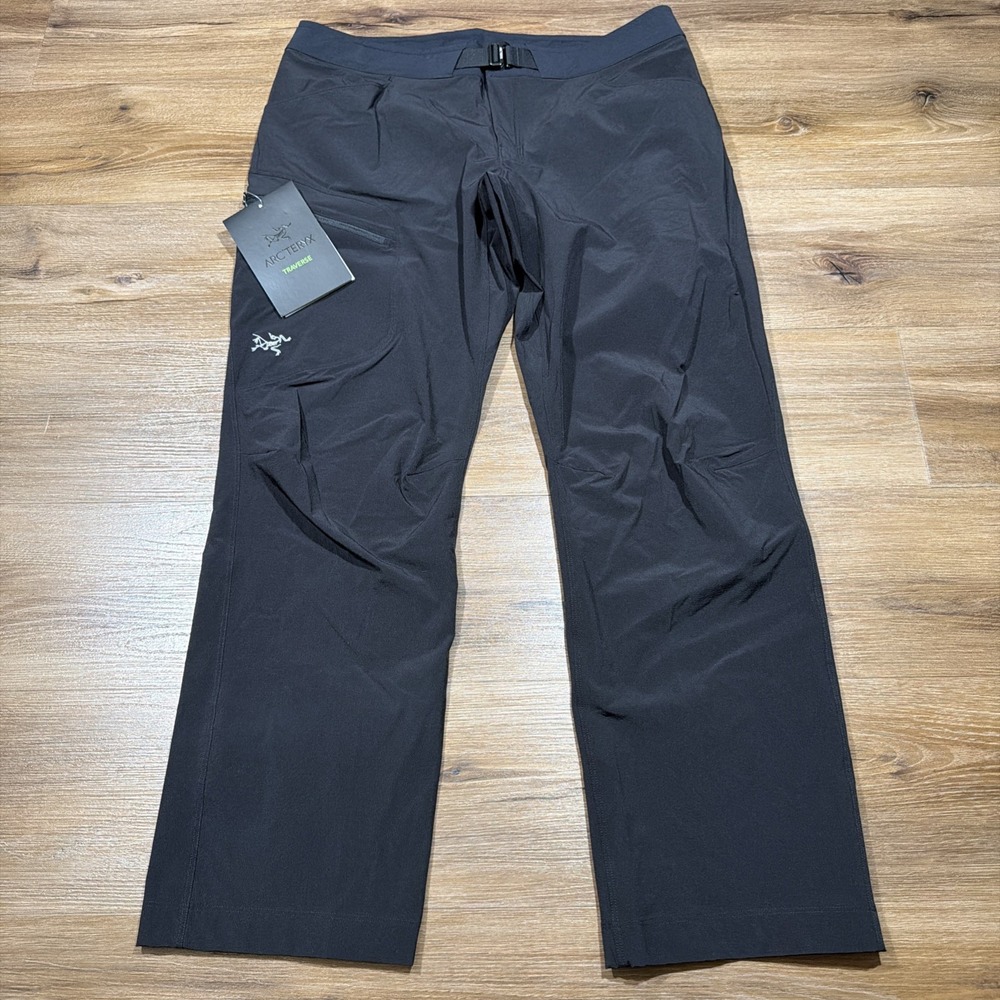 NEW Arcteryx Lefroy Pant Men 36x30 Black Lightweight Nylon Stretch Hiking Cargo